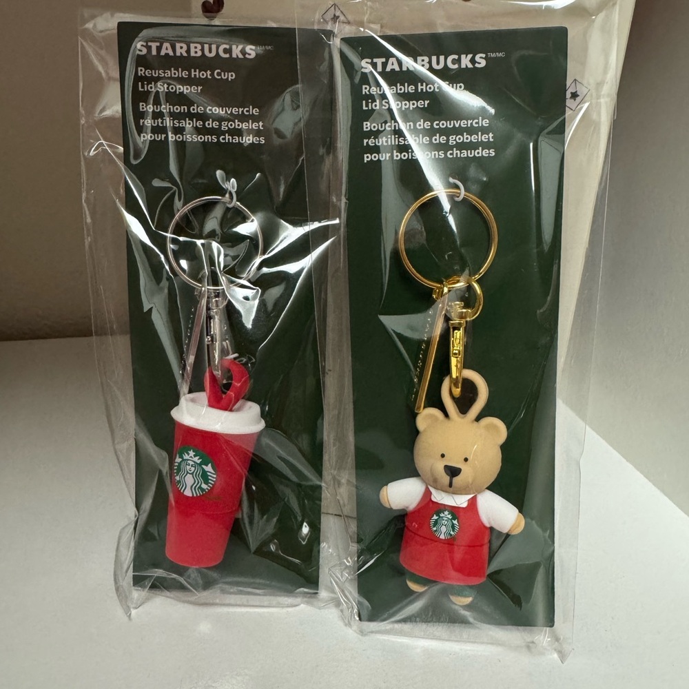 Starbucks Reusable Hot Cup Lid Stopper Starbucks Cup & Barista Bear